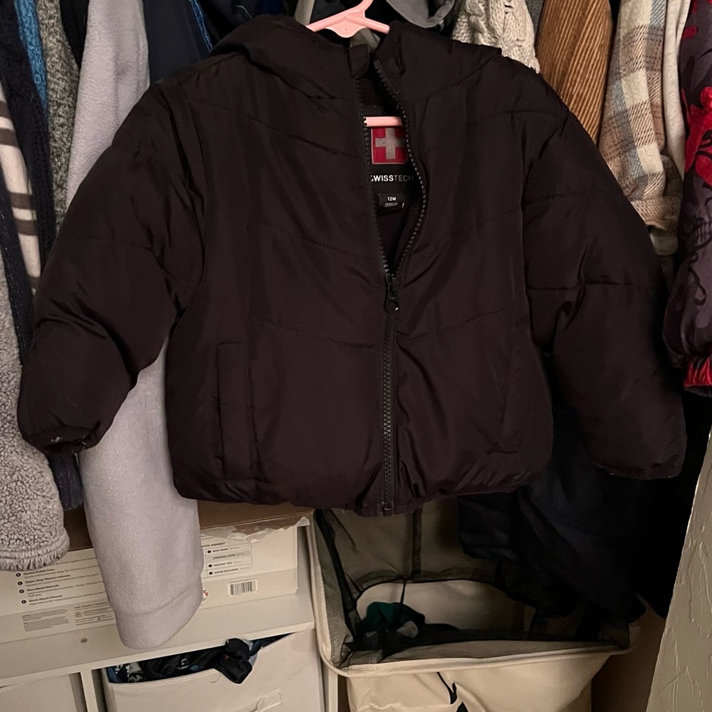 Swiss Tech Black Quilted Jacket